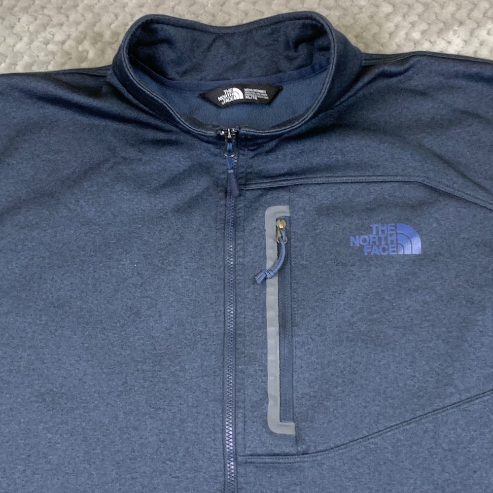 The North Face Fleece Pullover Mens XL Navy Blue Heather 1/4 Zip Outdoor - Picture 2 of 8